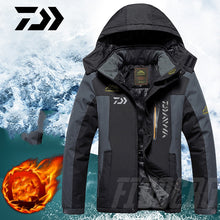 Load image into Gallery viewer, DAIWA Fishing Clothing Winter Autumn Winter Waterproof Warm Fishing Jackets Men Fleece Thick Outdoor Fishing Shirts M-9XL